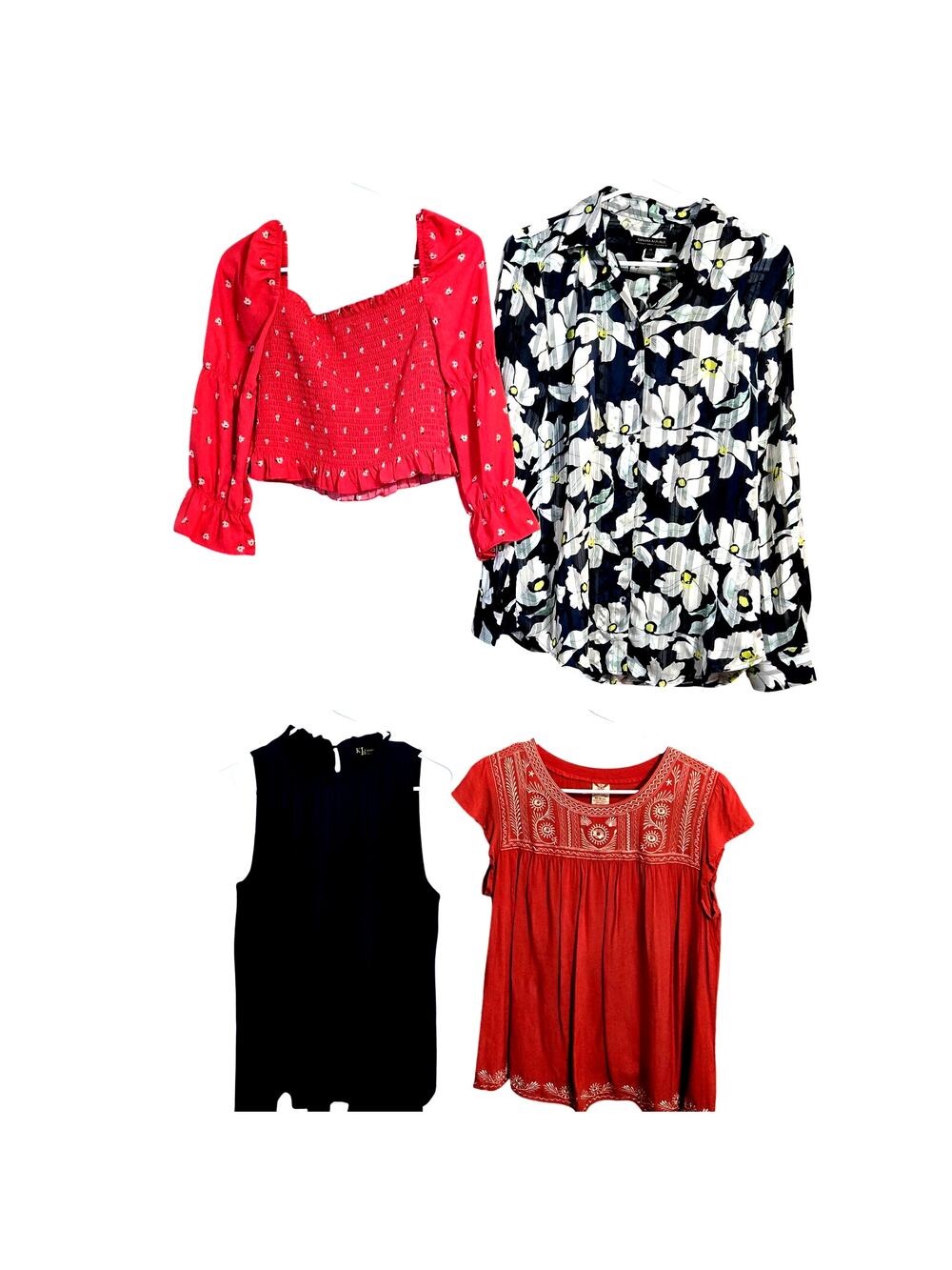 Women's Medium 8 10 Tops Shirts Blouses Wholesale Bulk Lot of 4 M